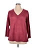 Cable & Gauge Burgundy Pullover Sweater Size 1X - photo 1