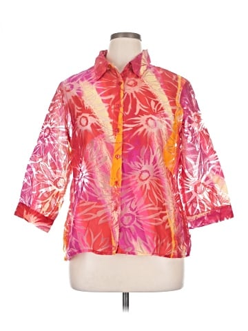 Notations 3/4 Sleeve Button-Down Shirt (view 1)