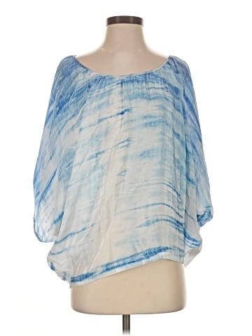Chelsea Flower 3/4 Sleeve Silk Top (view 1)