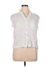 Rose + Olive 100% Rayon White Sleeveless Button-Down Shirt Size XL - photo 1