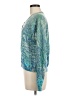 Sundance 100% Cotton Paisley Teal Pullover Sweater Size M - photo 5