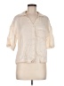 Eberjey 100% Tencel Ivory 3/4 Sleeve Button-Down Shirt Size M - photo 1