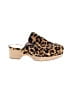 J.Crew 100% Calf Hair Animal Print Brown Mule/Clog Size 6 - photo 1