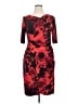 DressBarn Print Red Cocktail Dress Size 16 - photo 1