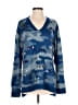 LOGO by Lori Goldstein 100% Acrylic Camo Blue Pullover Sweater Size S - photo 1