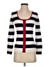 Boston Proper Stripes White Cardigan Size S - photo 1