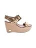 MICHAEL Michael Kors 100% Leather Gold Wedges Size 7 - photo 1