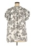 Rose + Olive 100% Polyester Ivory Short Sleeve Blouse Size 2X - photo 2
