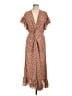 Max Studio 100% Polyester Brown Casual Dress Size L - photo 1