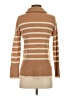 Saks Fifth Avenue 100% Cashmere Stripes Tan Cashmere Pullover Sweater Size XS - photo 2