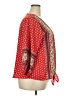 West Kei 100% Polyester Red 3/4 Sleeve Blouse Size XXL - photo 4