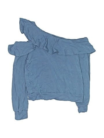 Aqua Long Sleeve Blouse (view 1)