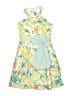 Rare Editions 100% Polyester Floral Yellow Green Dress Size 12 - photo 1