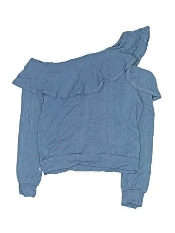 Aqua Long Sleeve Blouse (view 2)