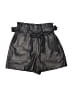 Zara Basic Metallic Black Shorts Size S - photo 1