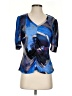 DKNY Blue Short Sleeve Blouse Size S - photo 1