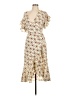 Max Studio Floral Ivory Casual Dress Size L - photo 1