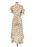 Max Studio Floral Ivory Casual Dress Size L - photo 2
