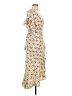 Max Studio Floral Ivory Casual Dress Size L - photo 4