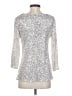 CeCe Silver 3/4 Sleeve T-Shirt Size S - photo 2