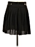 DMBM 100% Polyester Solid Black Casual Skirt Size S - photo 2