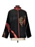 Chico's 100% Polyester Print Black Track Jacket Size Lg (2) - photo 1