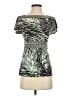 BCBGMAXAZRIA Silver Short Sleeve Top Size XS - photo 1