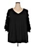 BLOOMCHIC 100% Polyester Black 3/4 Sleeve T-Shirt Size 18 - photo 1
