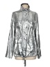Vince Camuto 100% Polyester Metallic Silver Raincoat Size S - photo 1