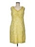 Etcetera 100% Polyester Tweed Yellow Cocktail Dress Size 6 - photo 1
