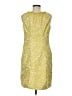 Etcetera 100% Polyester Tweed Yellow Cocktail Dress Size 6 - photo 2