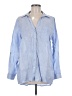 Sigrid Olsen 100% Linen Blue Long Sleeve Button-Down Shirt Size M - photo 1