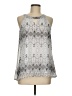 Press 100% Polyester Silver Sleeveless Blouse Size M - photo 1