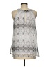 Press 100% Polyester Silver Sleeveless Blouse Size M - photo 2