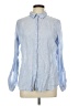 Sigrid Olsen 100% Linen Blue Long Sleeve Button-Down Shirt Size L - photo 1