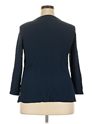 Lord & Taylor 3/4 Sleeve Button-Down Shirt (view 2)
