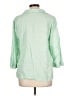 Sigrid Olsen 100% Linen Green 3/4 Sleeve Blouse Size L - photo 2