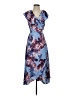 Alex Marie 100% Polyester Floral Blue Cocktail Dress Size 4 - photo 1