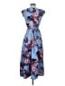 Alex Marie 100% Polyester Floral Blue Cocktail Dress Size 4 - photo 2