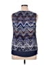 Rose + Olive 100% Polyester Blue Sleeveless Blouse Size XL - photo 2