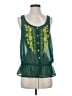 Joe Fresh 100% Polyester Green Sleeveless Blouse Size S - photo 1
