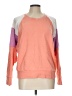 Evereve 100% Cotton Color Block Orange Sweatshirt Size L - photo 1