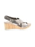Clarks Silver Wedges Size 8 1/2 - photo 1