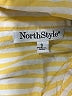 North Style 100% Cotton Stripes Yellow Sleeveless Button-Down Shirt Size S - photo 7