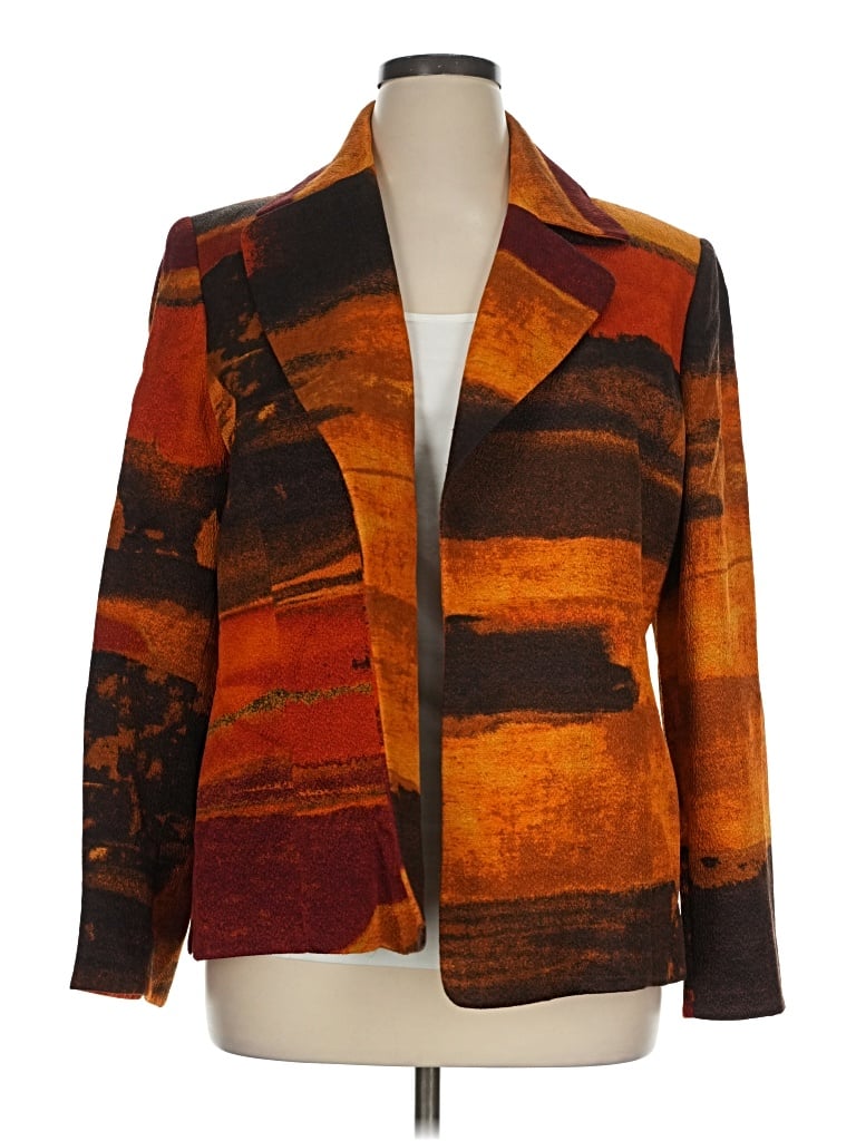 Pre-owned Ellen Tracy Blazer Jacket In Brown