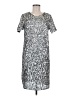 Gap 100% Polyester Metallic Silver Cocktail Dress Size M - photo 1