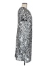 Gap 100% Polyester Metallic Silver Cocktail Dress Size M - photo 4