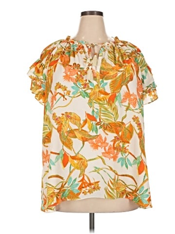 Rose + Olive Short Sleeve Blouse (view 1)