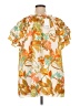 Rose + Olive Tropical Orange Short Sleeve Blouse Size 3X - photo 2