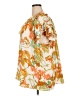 Rose + Olive Tropical Orange Short Sleeve Blouse Size 3X - photo 5